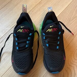 Nike Air Max 270 Kids 3.5Y Black Multicolor Running Sneakers Youth Shoes 👟